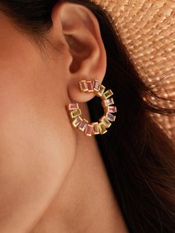 MISS JO - Multi-Color Alba Glow Hoop Earrings
