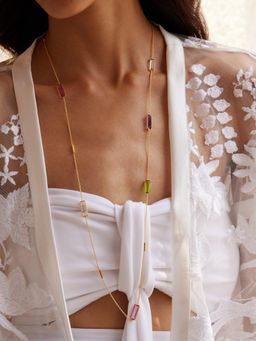 MISS JO - Multi-Color Marina Flow Lariat Necklace