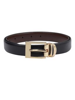 Da Milano - Textured Leather Black and Brown Reversible Belt