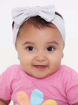 Arendelle - Grey Self Design Cotton Hair Band