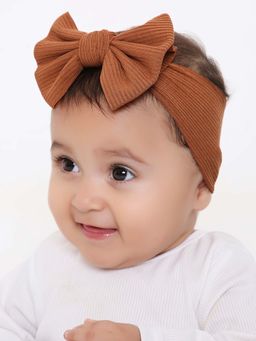 Arendelle - Brown Self Design Cotton Hair Band