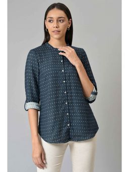 W - Teal Printed Shirt