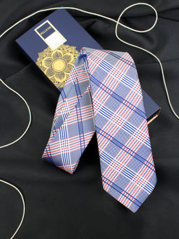 PELUCHE - Perfectly Styled Blue & Orange Necktie for Men