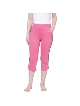 Sweet Dreams - Women Solid Cotton Rich Capri Pink