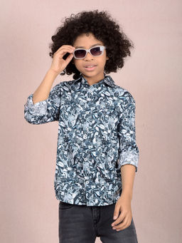 CRIMSOUNE CLUB - Boy Blue Printed Shirt