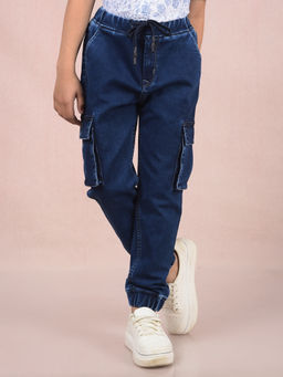 CRIMSOUNE CLUB - Boy Blue Denim Joggers