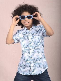 CRIMSOUNE CLUB - Boy Blue Printed Shirt