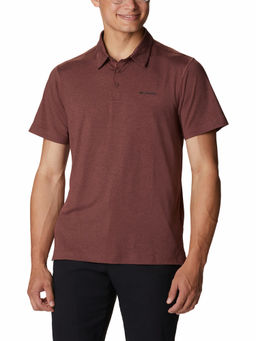 Columbia - Mens Brown Colour Polyester Tech Trail Polo