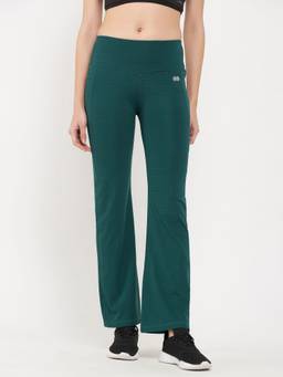 Clovia - Comfort-Fit High Waist Yoga Pants - Teal