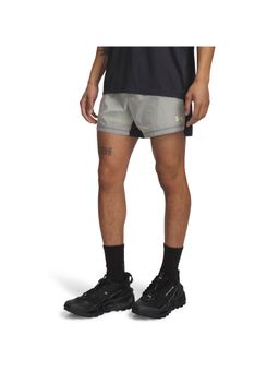 Under Armour - Grey Trail Run Lined 5 Shorts