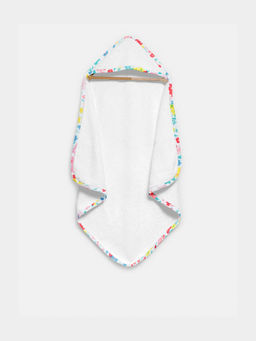 The Baby Atelier - 100% Organic New Coloured Flower Organic Hooded Towel Set