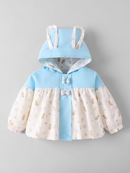 Hopscotch - Girls White Polyester Printed Jacket