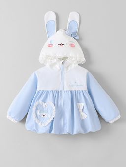 Hopscotch - Girls Blue Polyester Printed Jacket