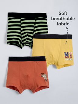 Hopscotch - Boys Multi-Color Cotton Blend Printed Underwears (Pack of 3)