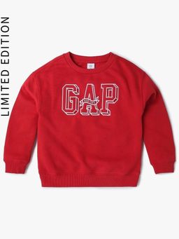 GAP - Boys Red Knitted Crew Neck Sweatshirt