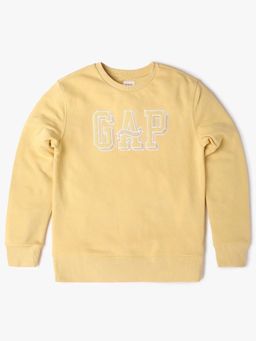 GAP - Boys Yellow Knitted Crew Neck Sweatshirt