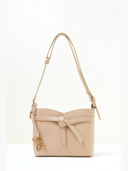 AMREE - Beige Rosette Sling Bag