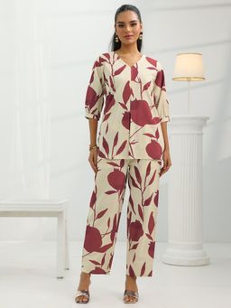 Libas - Mauve Ethnic Motif Printed Co-Ord Set