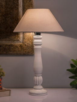 Homesake - Victorian White Table Lamp White Shade