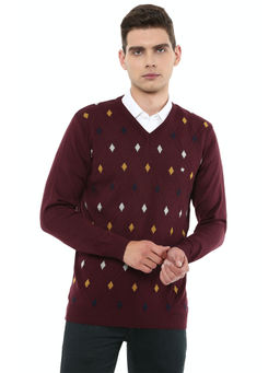 Louis Philippe - Maroon Sweater