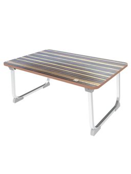Portronics - My Buddy J Portable/Foldable Laptop Table with Laminated MDF Board, Aluminium Legs,Brown