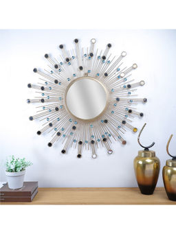 HomeTown - Glamor Iron Mirror In Gold Colour