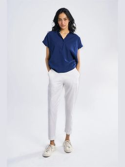 TERRA LUNA - Women Elba Khadi Blue Shirt