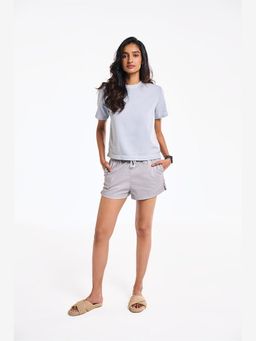TERRA LUNA - Cela Blue Solid T-shirt