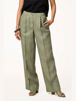 TERRA LUNA - Women Green Delphi Linen Pant