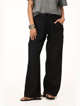 TERRA LUNA - Women Black Dara Linen Pant