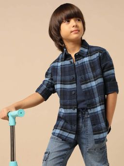 U.S. POLO ASSN. - Kids Boy's Plaid Checked Regular Fit Shirt