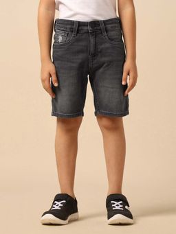 U.S. POLO ASSN. - Kids Grey Boys Solid Relaxed Fit Mid Rise Shorts