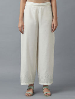 W - Floral White Parallelpant