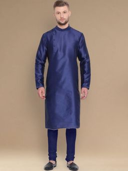 Sanwara - Mens Premium Design Kurta with Pyjama in Blue (Set of 2)