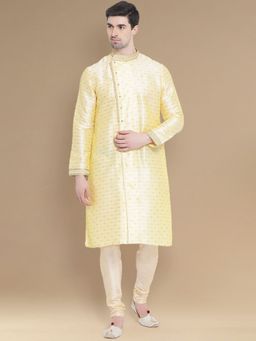 Sanwara - Mens Woven Work Designer Kurta & Pyjama (Set of 2)