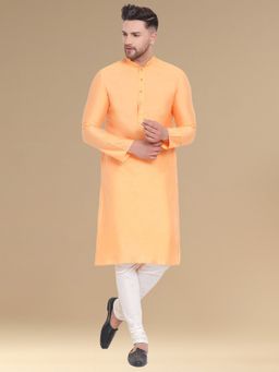 Sanwara - Mens Dapper & Stylish Cotton Silk Blend Kurta with Churidar (Set of 2)