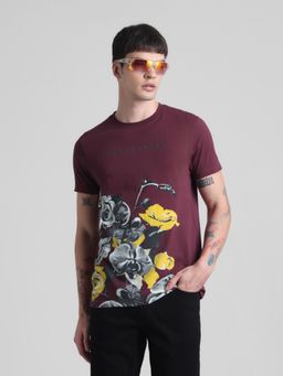 Jack & Jones - Maroon Slim Fit T-Shirt