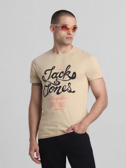 Jack & Jones - Brown Slim Fit T-Shirt