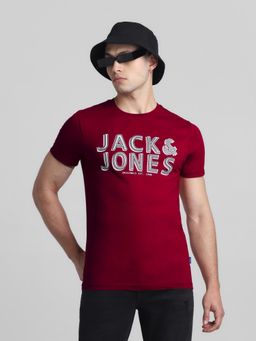 Jack & Jones - Red Slim Fit T-Shirt