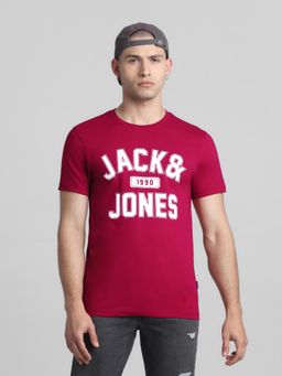 Jack & Jones - Red Slim Fit T-Shirt