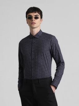 Jack & Jones - Navy Blue Slim Fit Shirt