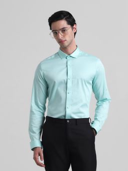 Jack & Jones - Green Slim Fit Stretch Shirt