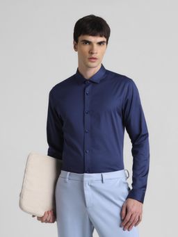 Jack & Jones - Blue Slim Fit Stretch Shirt