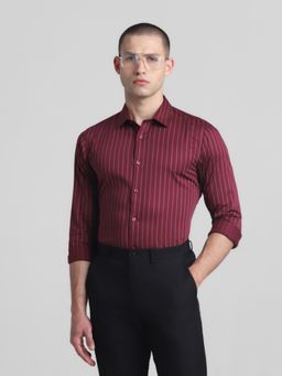Jack & Jones - Red Slim Fit Stretch Shirt