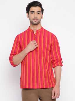 Fabindia - Cotton Striped Super Short Kurta
