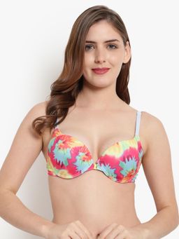BRACHY - Women Printed Front Open Underwire Sexy Push-Up Padded Bra