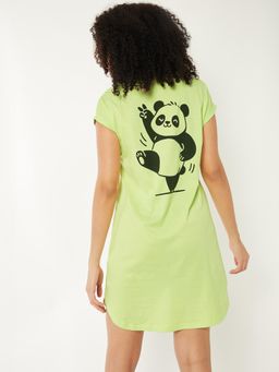 max - Women Printed Nightdress Green
