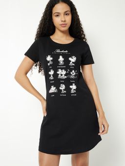 max - Women Peanut Print Chemise Black