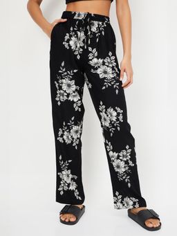 max - Women Floral Print Pyjama Black