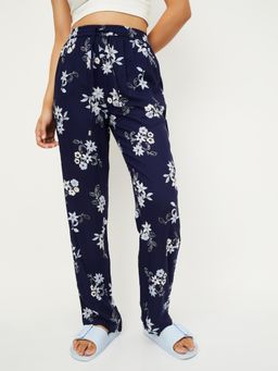 max - Women Floral Print Pyjama Navy Blue